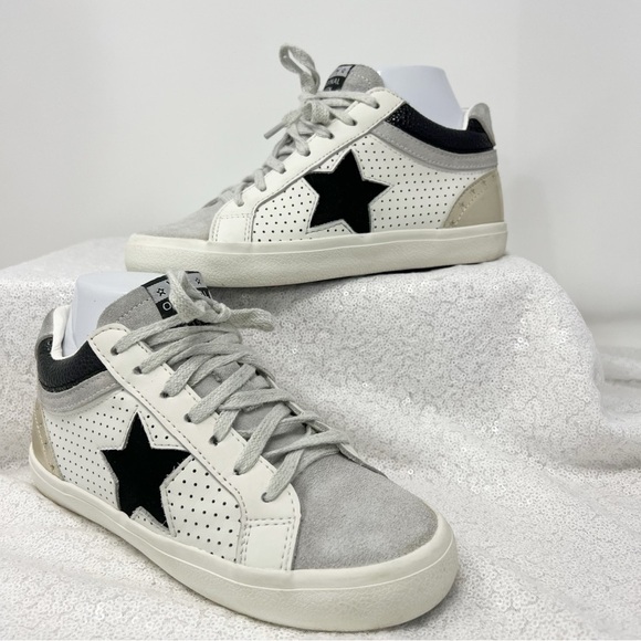 Vintage Havana gray suede with black and gold sneakers. - Picture 1 of 16